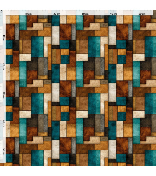 Retro blocks 01 – retro bloki, turkus i rdza | Mamidu