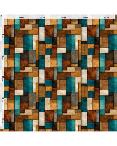 Retro blocks 01 – retro bloki, turkus i rdza | Mamidu