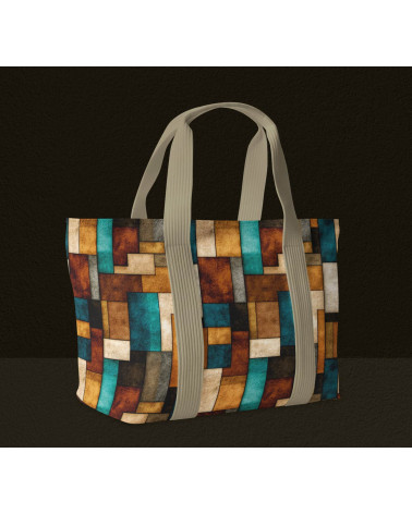 Retro blocks 01 – retro bloki, turkus i rdza | Mamidu