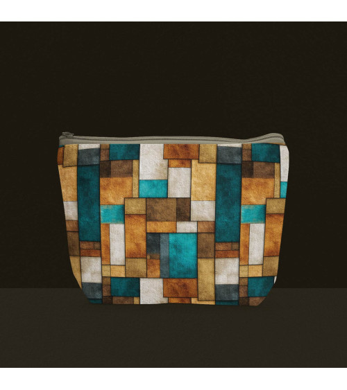 Retro blocks 02 – mozaika retro, ochra i turkus | Mamidu