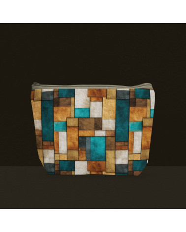 Retro blocks 02 – mozaika retro, ochra i turkus | Mamidu