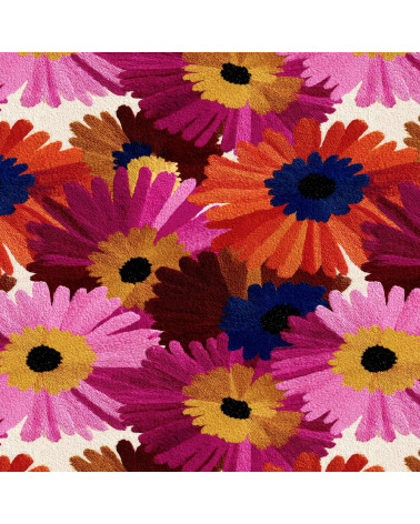 Retro daisy 01 – retro stokrotki, efekt haftu | Mamidu