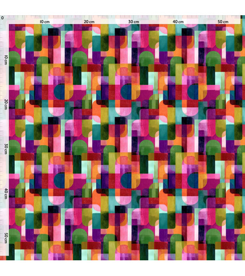 Retro geo 02 – retro arcs geometric print | Mamidu