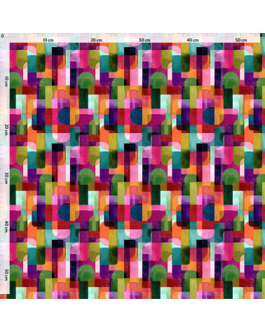 Retro geo 02 – retro arcs geometric print | Mamidu