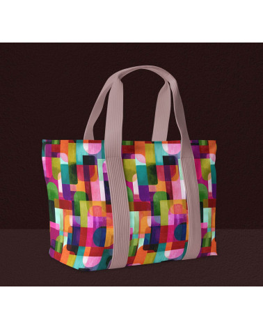 Retro geo 02 – retro arcs geometric print | Mamidu