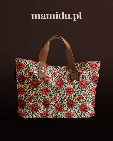 Rose leopard 02 – rote Rosen auf Leopard | Mamidu