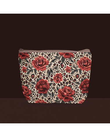 Rose leopard 02 – rote Rosen auf Leopard | Mamidu