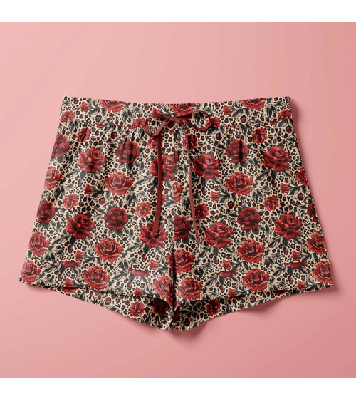 Rose leopard 02 – rote Rosen auf Leopard | Mamidu