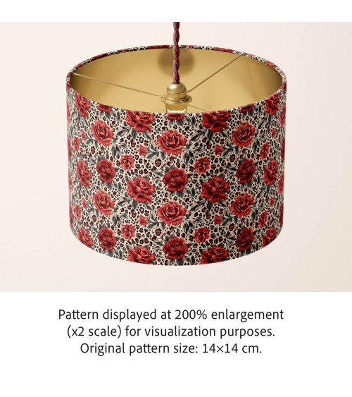 Rose leopard 02 – rote Rosen auf Leopard | Mamidu
