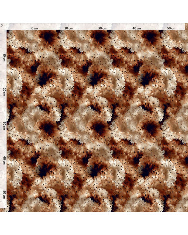 Sepia bloom 01 – sepia speckled floral fabric | Mamidu