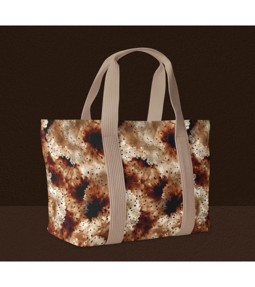 Sepia bloom 01 – sepia speckled floral fabric | Mamidu