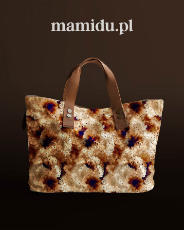 Sepia bloom 01 – sepia speckled floral fabric | Mamidu