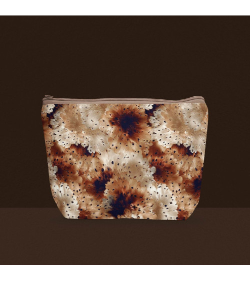 Sepia bloom 01 – sepia speckled floral fabric | Mamidu