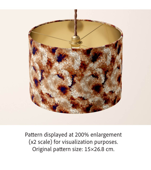 Sepia bloom 01 – sepia speckled floral fabric | Mamidu