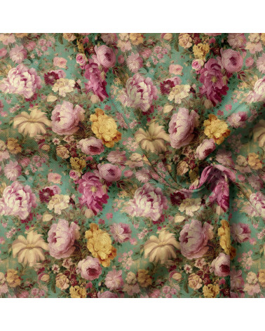 Vintage peony 01 – vintage peony floral fabric | Mamidu