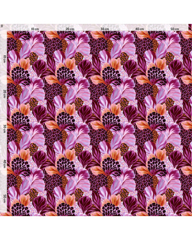 Wild bloom 01 – kwiaty z panterką, magenta | Mamidu