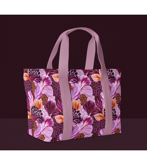 Wild bloom 01 – kwiaty z panterką, magenta | Mamidu