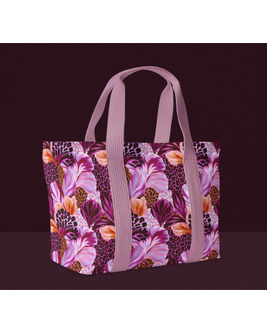 Wild bloom 01 – kwiaty z panterką, magenta | Mamidu