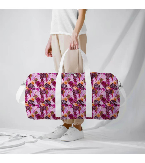 Wild bloom 01 – kwiaty z panterką, magenta | Mamidu