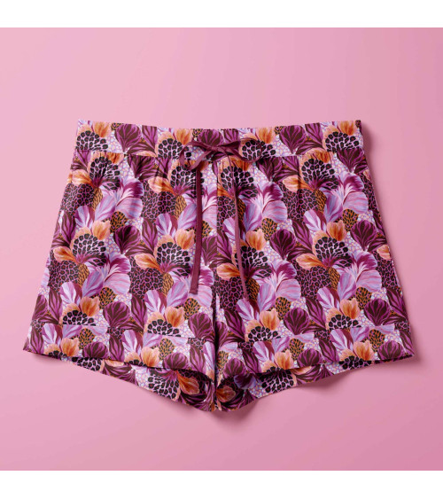 Wild bloom 01 – kwiaty z panterką, magenta | Mamidu