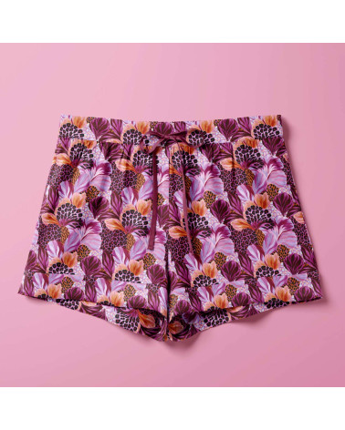 Wild bloom 01 – kwiaty z panterką, magenta | Mamidu