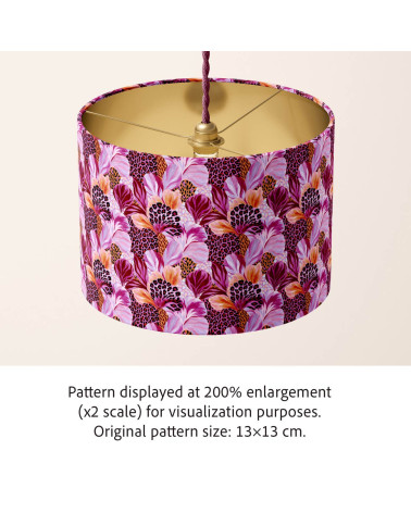 Wild bloom 01 – kwiaty z panterką, magenta | Mamidu