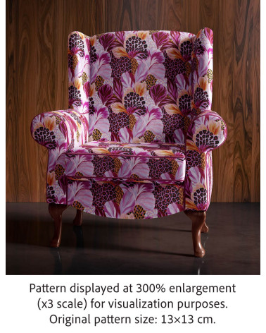 Wild bloom 01 – kwiaty z panterką, magenta | Mamidu
