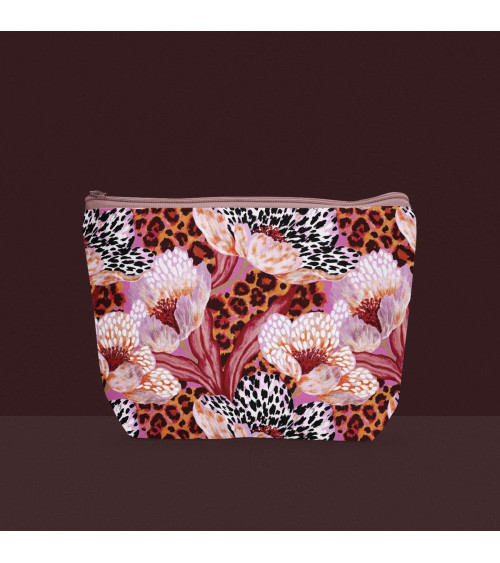 Wild bloom 02 – pink leopard floral fabric | Mamidu