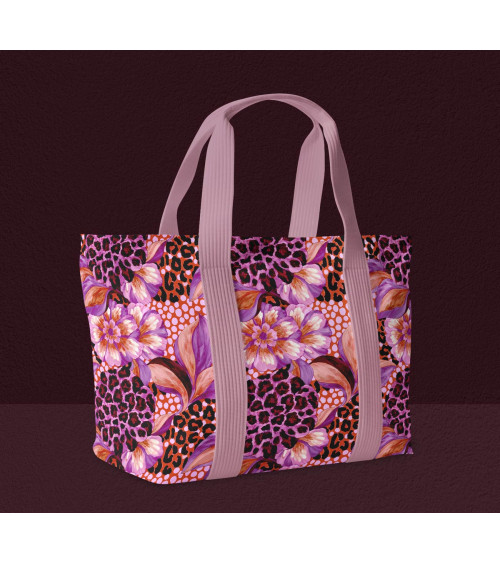 Wild bloom 03 – fioletowe kwiaty, panterka | Mamidu