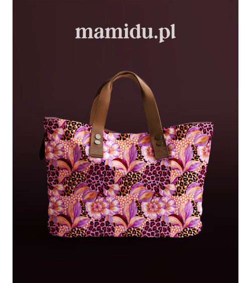 Wild bloom 03 – fioletowe kwiaty, panterka | Mamidu
