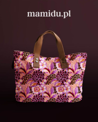 Wild bloom 03 – fioletowe kwiaty, panterka | Mamidu