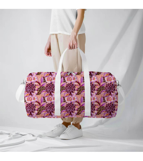 Wild bloom 03 – fioletowe kwiaty, panterka | Mamidu