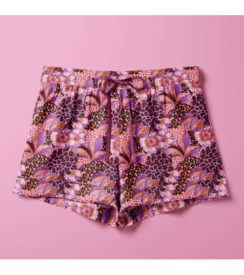 Wild bloom 03 – fioletowe kwiaty, panterka | Mamidu
