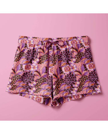 Wild bloom 03 – fioletowe kwiaty, panterka | Mamidu