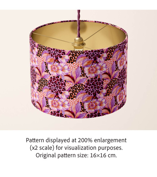 Wild bloom 03 – fioletowe kwiaty, panterka | Mamidu