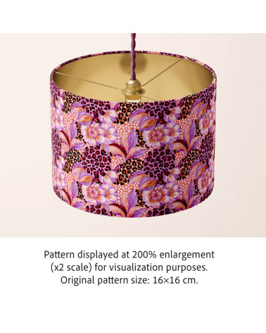 Wild bloom 03 – fioletowe kwiaty, panterka | Mamidu