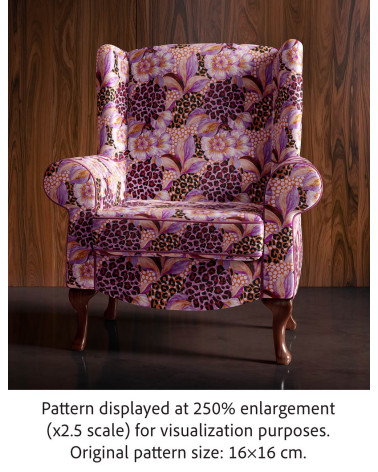Wild bloom 03 – fioletowe kwiaty, panterka | Mamidu