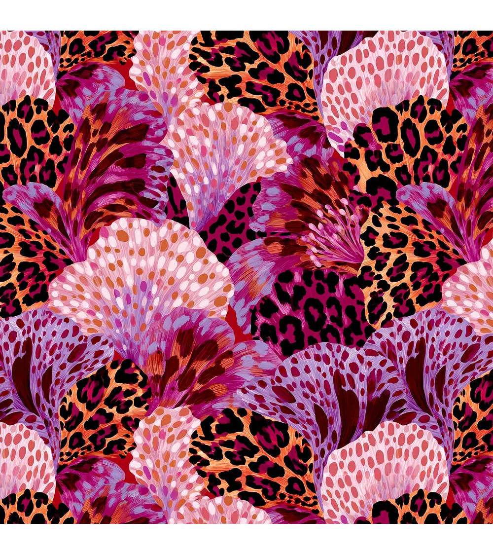 Wild bloom 04 – płatki i panterka, malina | Mamidu
