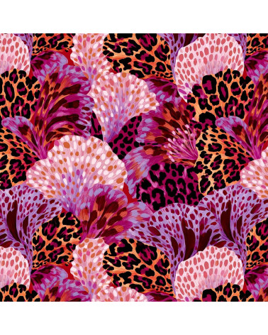 Wild bloom 04 – płatki i panterka, malina | Mamidu