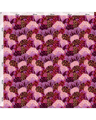 Wild bloom 04 – płatki i panterka, malina | Mamidu