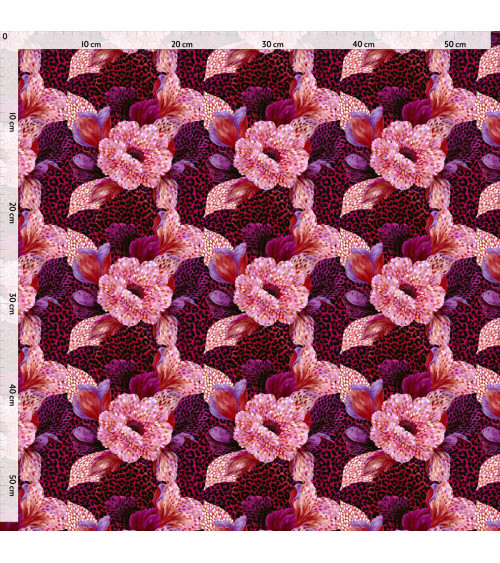 Wild bloom 05 – kwiaty na malinowej panterce | Mamidu