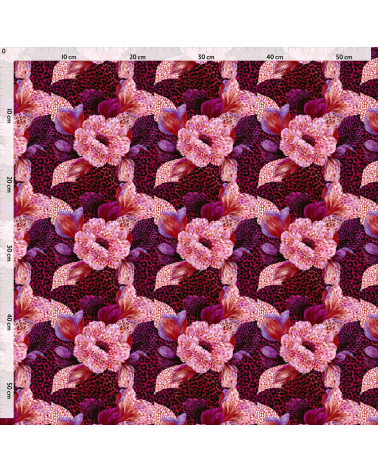 Wild bloom 05 – kwiaty na malinowej panterce | Mamidu