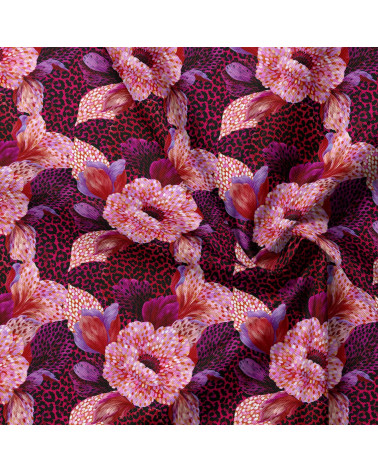 Wild bloom 05 – kwiaty na malinowej panterce | Mamidu