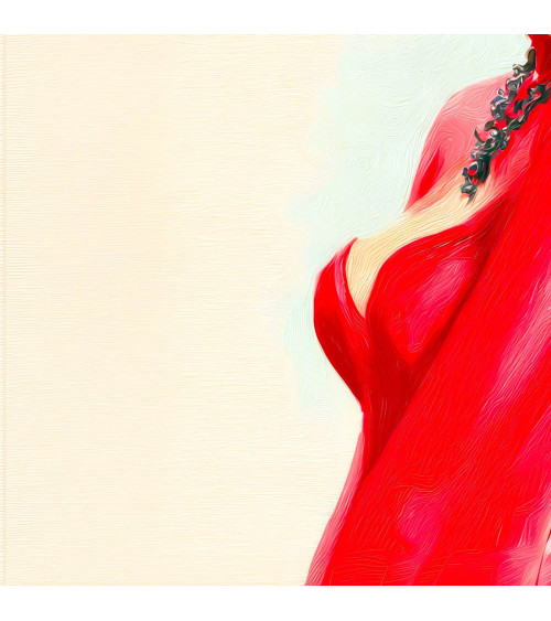 Devil Pinup 01 – retro devil pin-up fabric panel | Mamidu