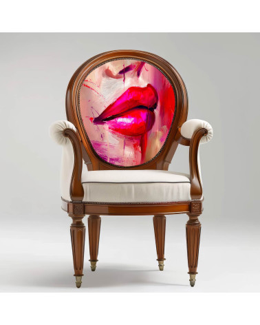 Abstract Lips 01 – abstract red lips fabric panel | Mamidu