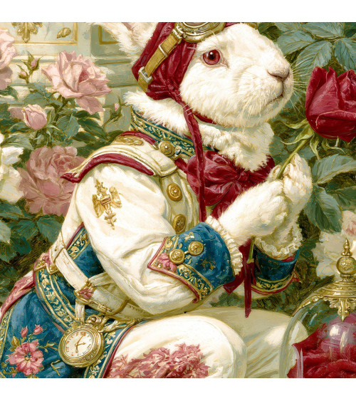 Aviator Rabbit 02 – królik lotnik w ogrodzie róż | Mamidu