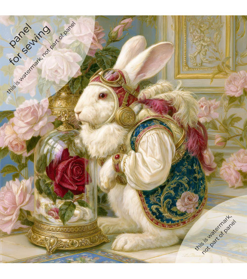 Aviator Rabbit 03 – rabbit aviator, rose under glass