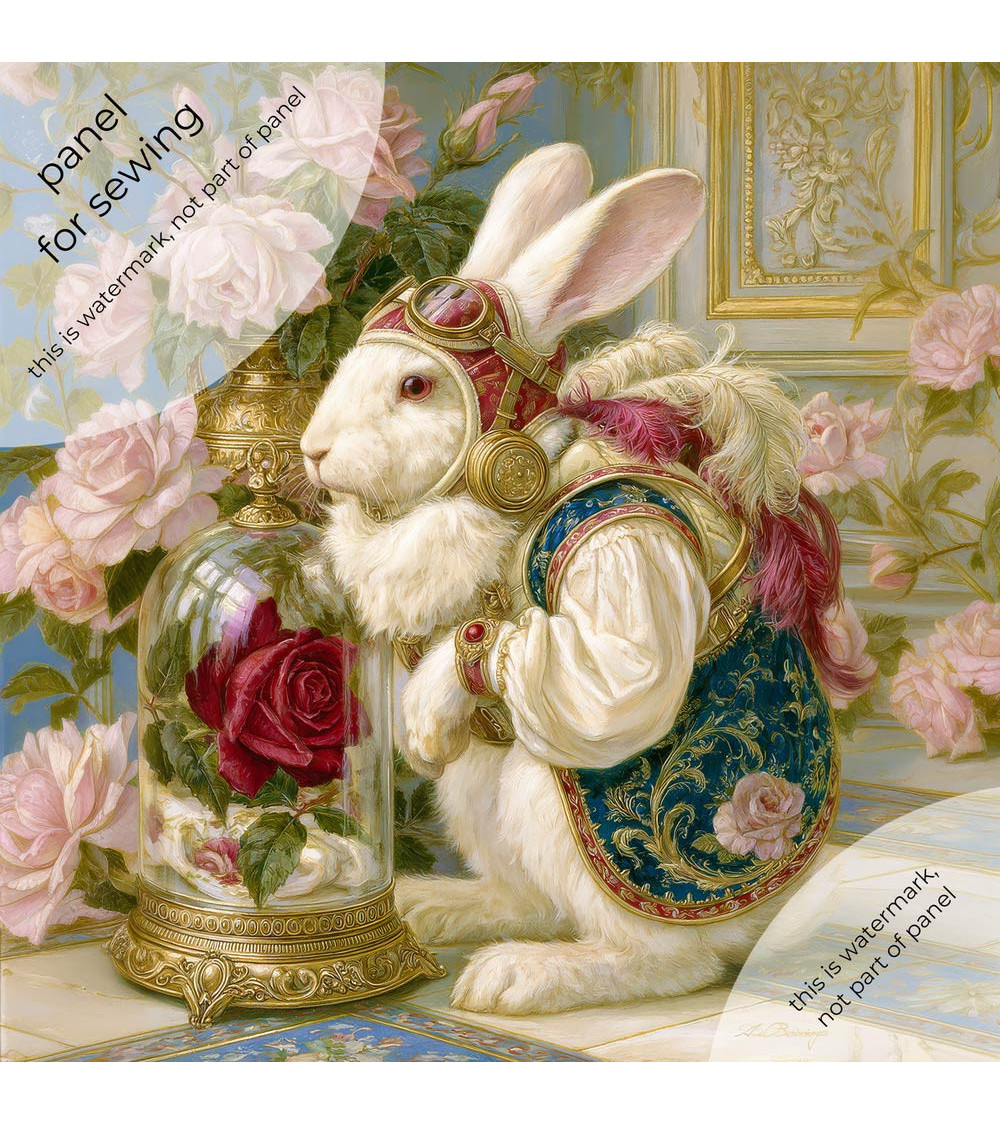 Aviator Rabbit 03 – rabbit aviator, rose under glass