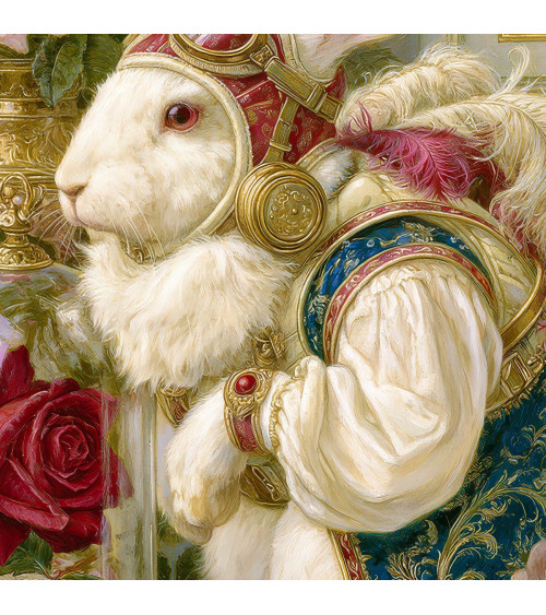 Aviator Rabbit 03 – rabbit aviator, rose under glass
