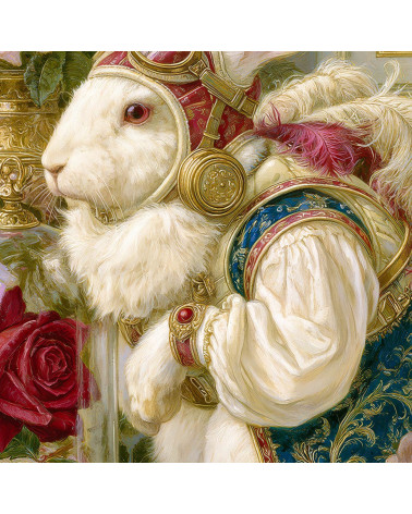 Aviator Rabbit 03 – rabbit aviator, rose under glass